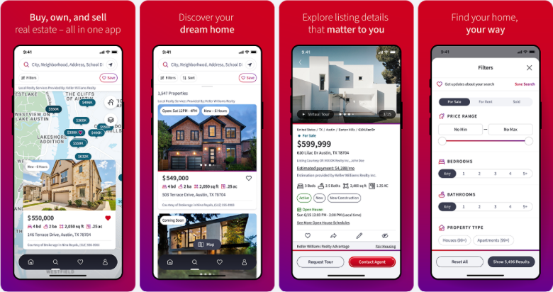Get the KW App search homes in real time